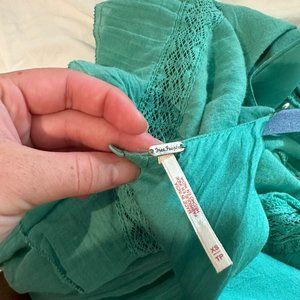 Free People Romper, green/blue color